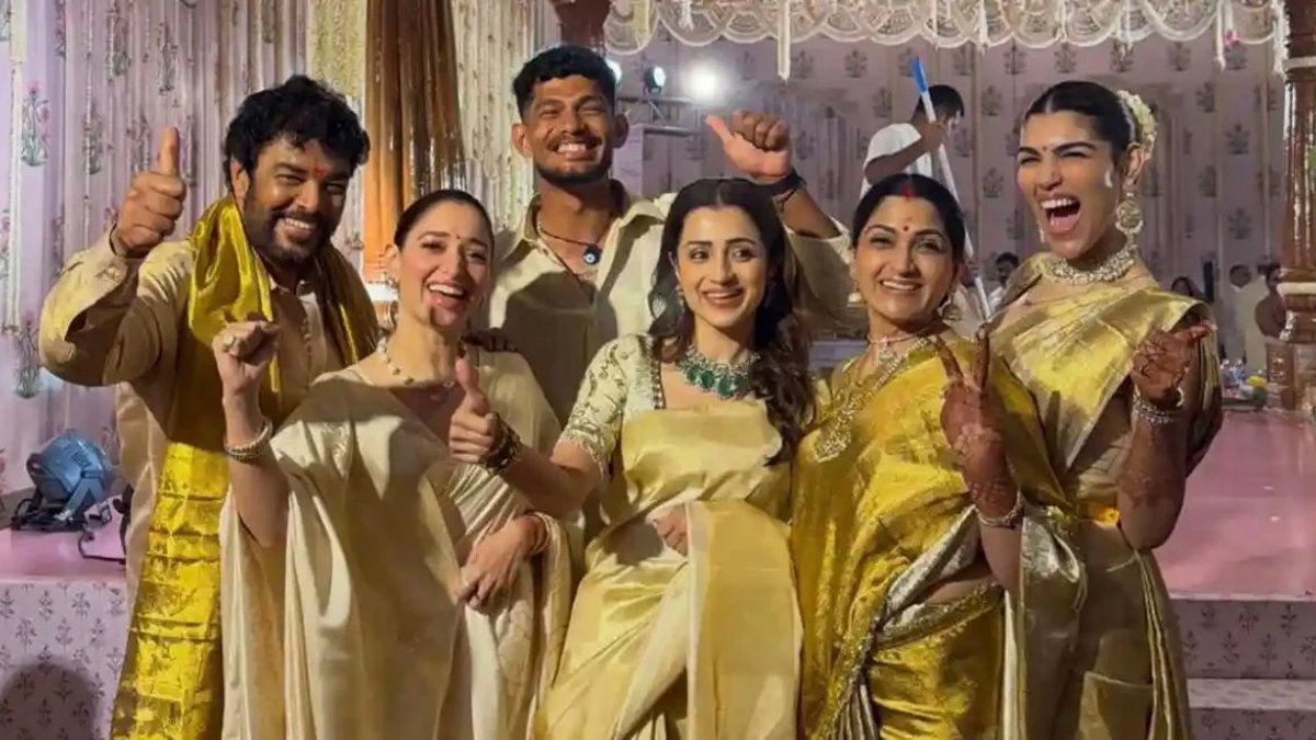 Trisha & Tamannaah Shine at Khushbu’s Daughter Avantika’s Grand Wedding