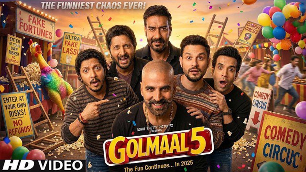 Ajay Devgn and Akshay Kumar Set for Golmaal 5 Release on January 8, 2027