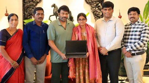 Megastar Chiranjeevi Fulfills TG EAPCET Topper M. Rushi’s Dream with Heartfelt Gesture