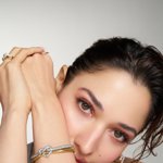 Tamannaah posing with The Heart Knot